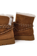 Kadın Taba Bağcıklı Kalın Tabanlı Süet Teddy Bot | Derimod