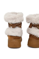 Kadın Taba Kalın Tabanlı Süet Teddy Bot | Derimod