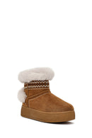 Kadın Taba Kalın Tabanlı Süet Teddy Bot | Derimod