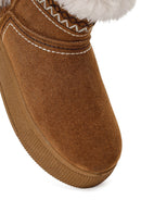 Kadın Taba Kalın Tabanlı Süet Teddy Bot | Derimod