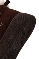 Kadın Kahverengi Kalın Tabanlı Püsküllü Süet Teddy Bot | Derimod