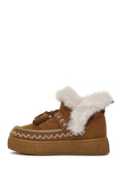 Kadın Taba Kalın Tabanlı Püsküllü Süet Teddy Bot | Derimod