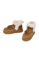 Kadın Taba Kalın Tabanlı Püsküllü Süet Teddy Bot | Derimod