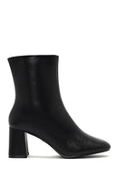 Women's Black Zippered Thick Heeled Boots | Derimod