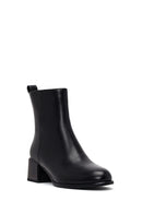 Kadın Siyah Fermuarlı Kısa Topuklu Bot | Derimod