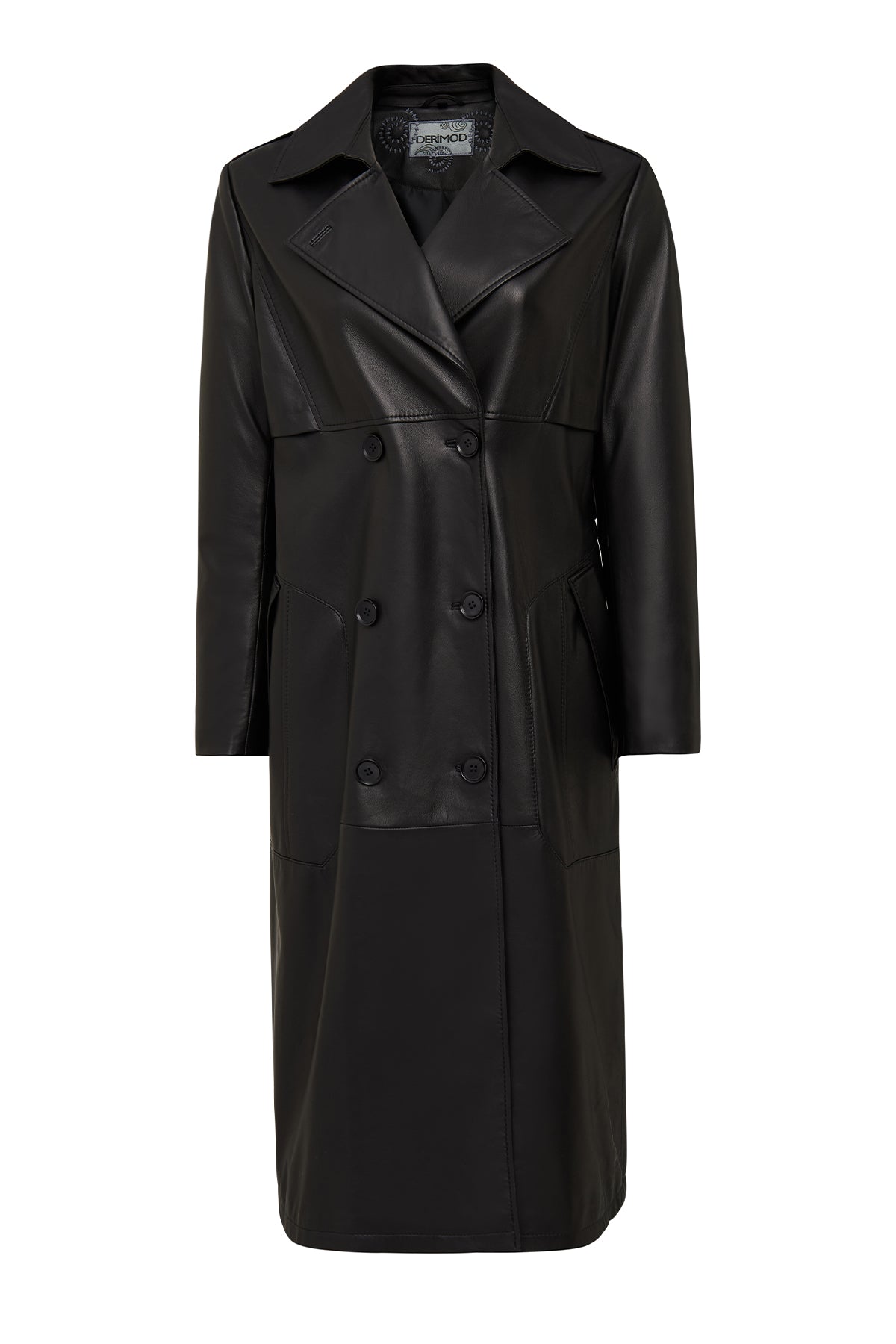 Natalia Kadın Siyah Deri Trençkot