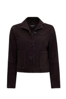 Jill Kadın Kahverengi Kısa Süet Deri Mont | Derimod