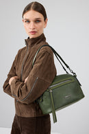 Gina Kadın Kahverengi Hakim Yaka Oversize Kısa Süet Deri Ceket | Derimod