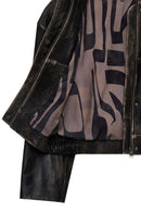 Anita Kadın Kahverengi Oversize Vintage Deri Mont | Derimod