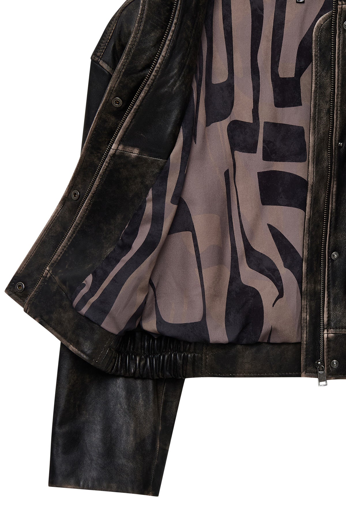 Anita Kadın Kahverengi Oversize Vintage Deri Mont