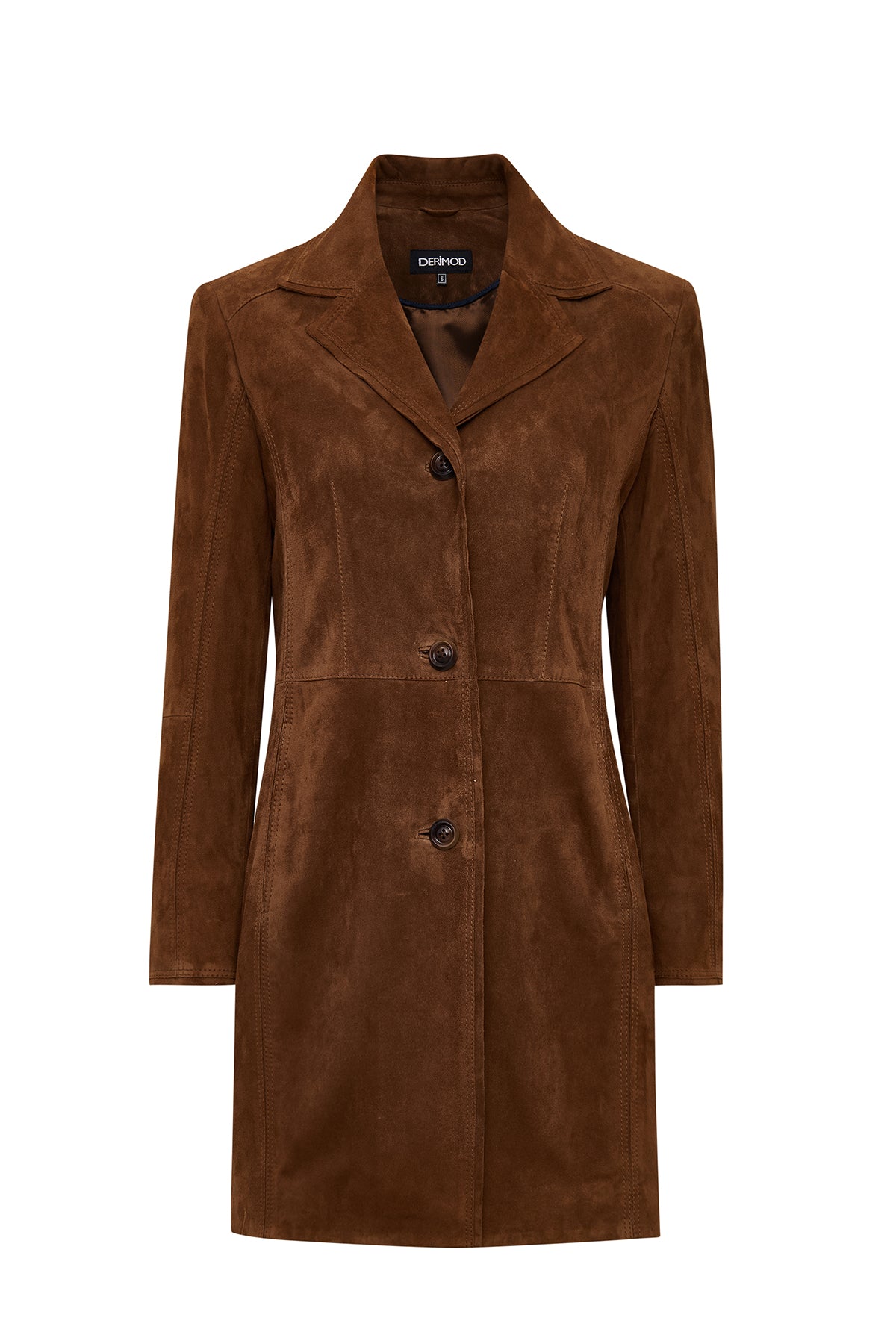 Tara Kadın Kahverengi Süet Deri Kaban