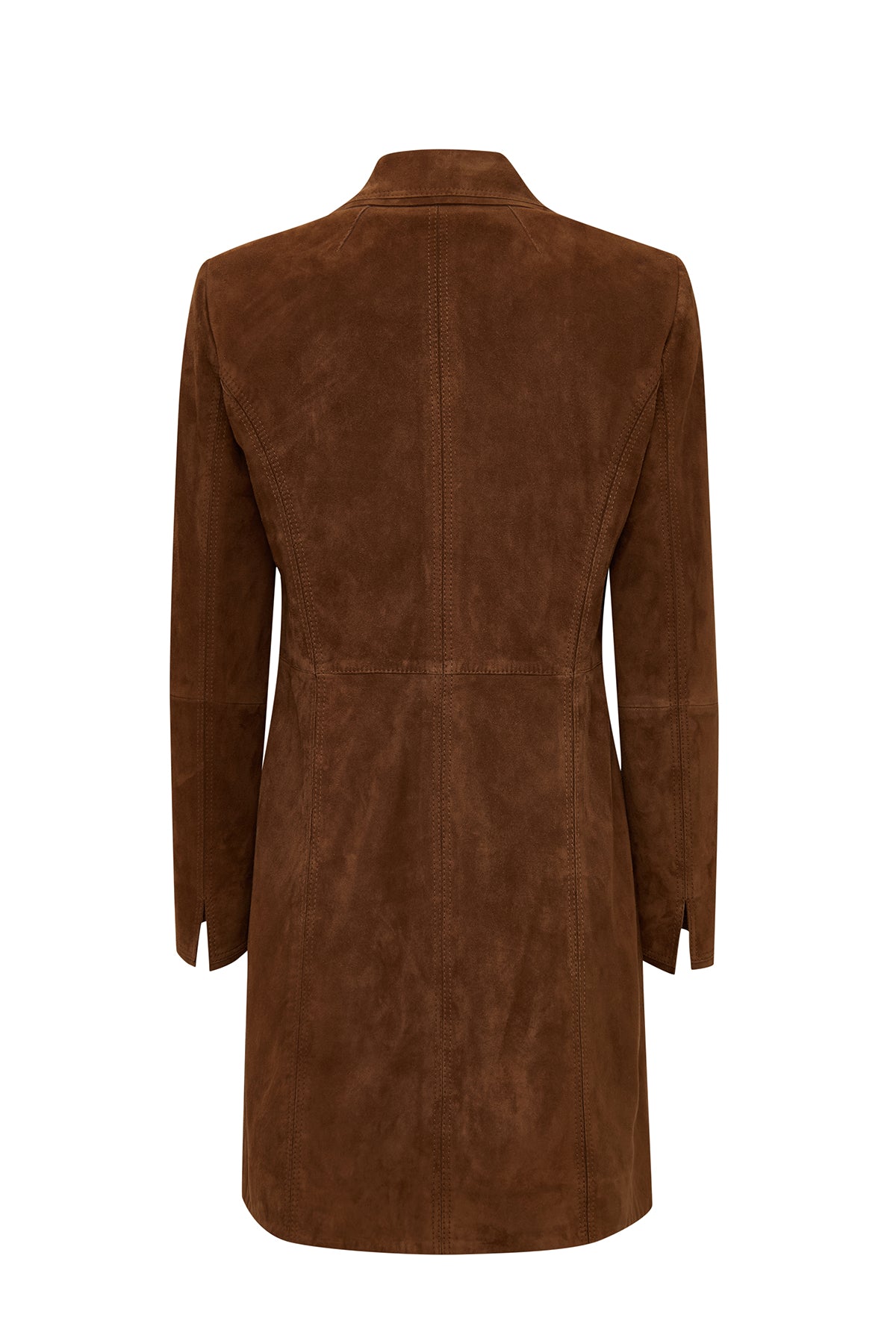 Tara Kadın Kahverengi Süet Deri Kaban