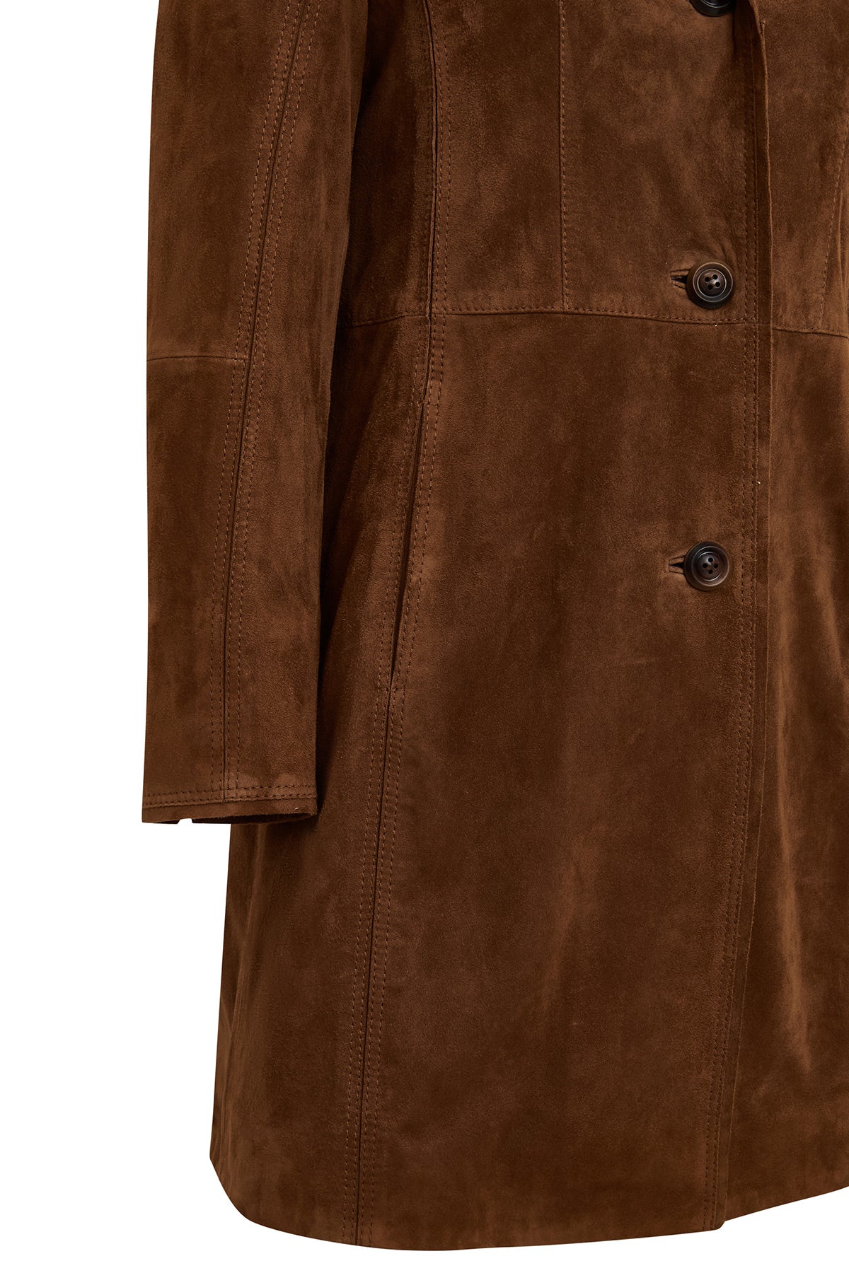 Tara Kadın Kahverengi Süet Deri Kaban