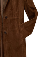 Tara Kadın Kahverengi Süet Deri Kaban | Derimod