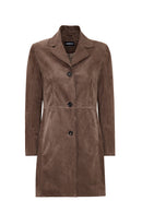 Tara Kadın Vizon Süet Deri Kaban | Derimod