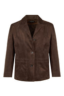 Gloria Kadın Kahverengi Oversize Süet Deri Ceket | Derimod