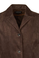 Gloria Kadın Kahverengi Oversize Süet Deri Ceket | Derimod