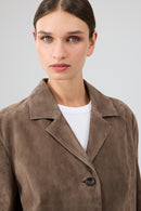 Gloria Kadın Vizon Oversize Süet Deri Ceket | Derimod