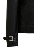 Paloma Kadın Siyah Kısa Oversize Biker Deri Ceket | Derimod