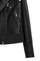 Roma Kadın Siyah Biker Deri Ceket | Derimod