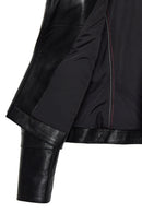 Roma Kadın Siyah Biker Deri Ceket | Derimod