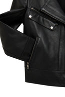 Roma Kadın Siyah Biker Deri Ceket | Derimod