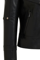 Roma Kadın Siyah Biker Deri Ceket | Derimod