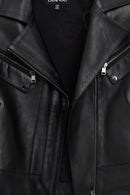 Roma Kadın Siyah Biker Deri Ceket | Derimod