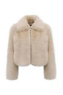 Dallas Kadın Kahverengi Gömlek Yaka Teddy Mont | Derimod