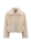 Dallas Kadın Bej Gömlek Yaka Teddy Mont | Derimod