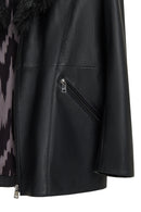 Scarlet Kadın Siyah Kürk Yaka Deri Mont | Derimod