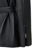 Scarlet Kadın Siyah Kürk Yaka Deri Mont | Derimod