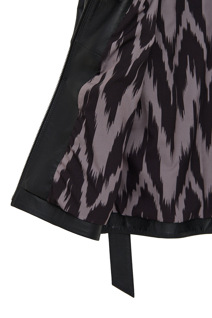 Scarlet Woman Black Fur Collar Leather Coat