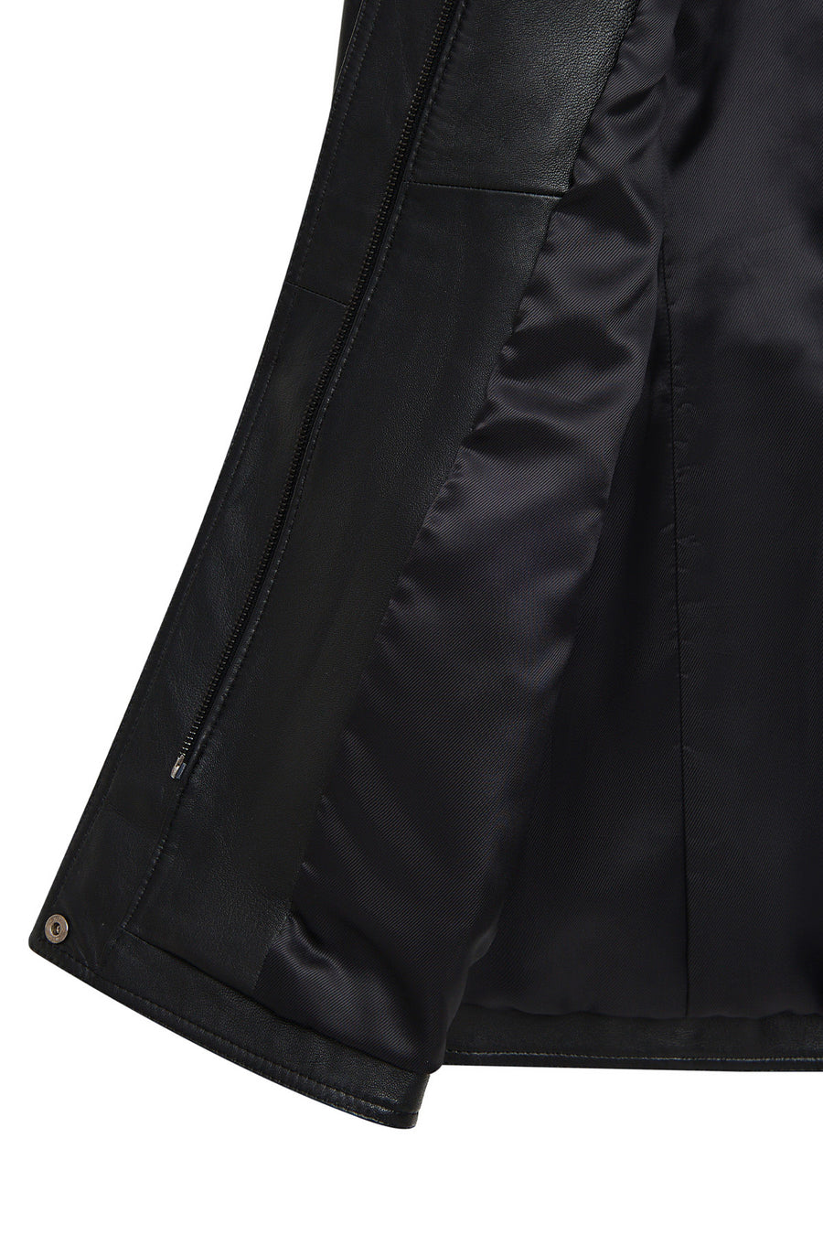 Cordelia Woman Black Belt Detailed Shirt Collar Leather Coat