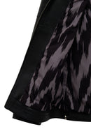 Diana Kadın Siyah Yaka Kürklü Oversize Deri Mont | Derimod