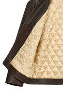 Garcia Kadın Kahverengi Gömlek Yaka Oversize Deri Ceket | Derimod