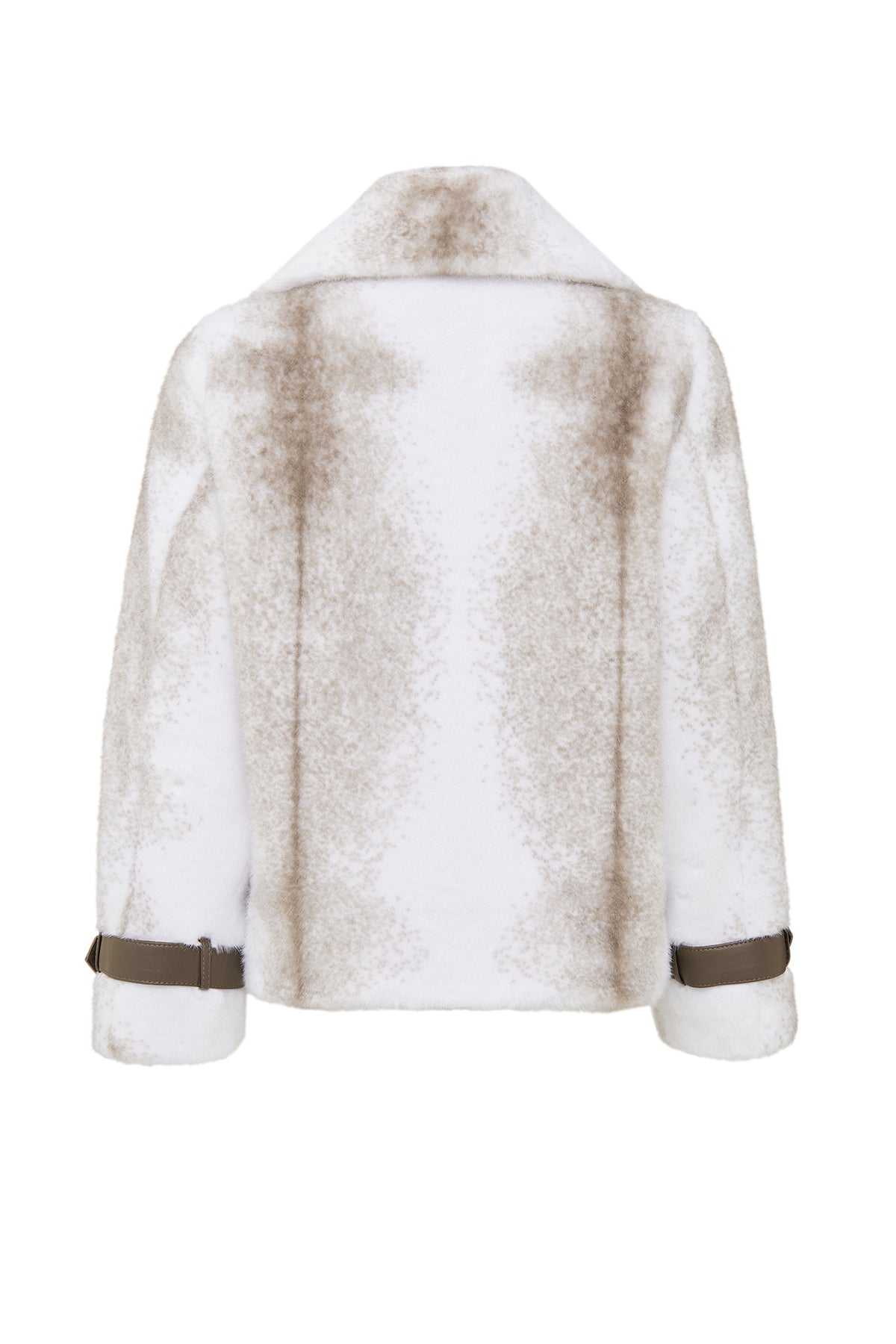 Anabel Kadın Beyaz Teddy Deri Mont