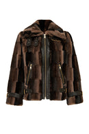 Anabel Kadın Kahverengi Teddy Deri Mont | Derimod