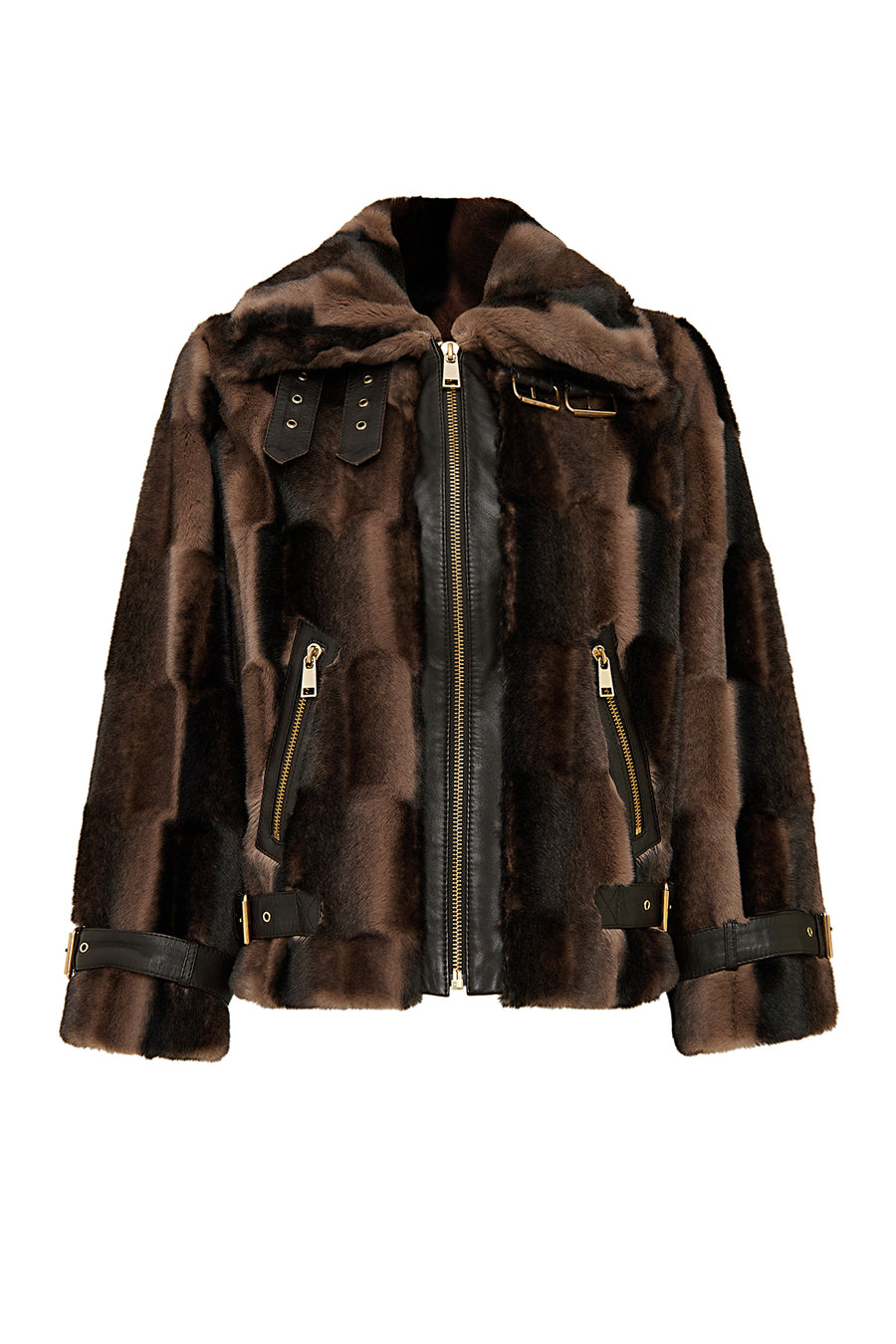Anabel Woman Brown Teddy Leather Jacket 25WGD5952FF | Derimod