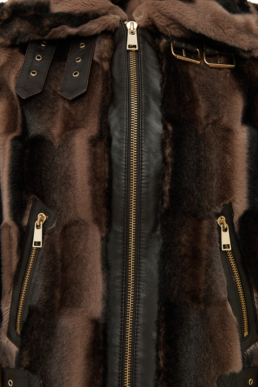 Anabel Woman Brown Teddy Leather Jacket