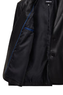 Rodrygo Men's Black Blazer Leather Jacket | Derimod