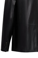 Rodrygo Men's Black Blazer Leather Jacket | Derimod