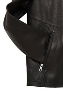 Insignia Erkek Siyah Hakim Yaka Deri Mont | Derimod