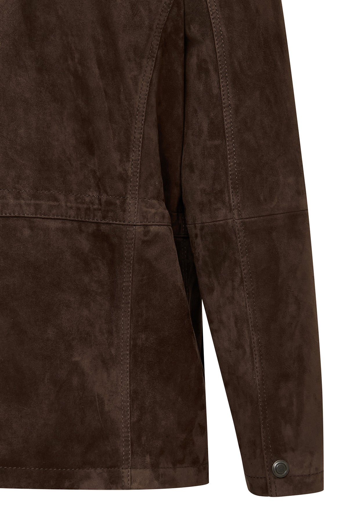 Salah Erkek Taba Gömlek Yaka Süet Deri Ceket