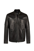 Laporte Erkek Siyah Hakim Yaka Deri Ceket | Derimod