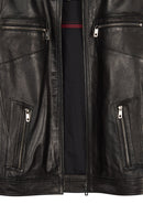 Laporte Erkek Siyah Hakim Yaka Deri Ceket | Derimod