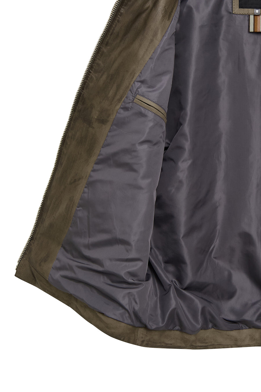 Wermer Men's Khaki Hooded Leather Jacket