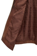 Daniela Kadın Kahverengi Kapüşonlu Uzun Oversize Deri Kaban | Derimod