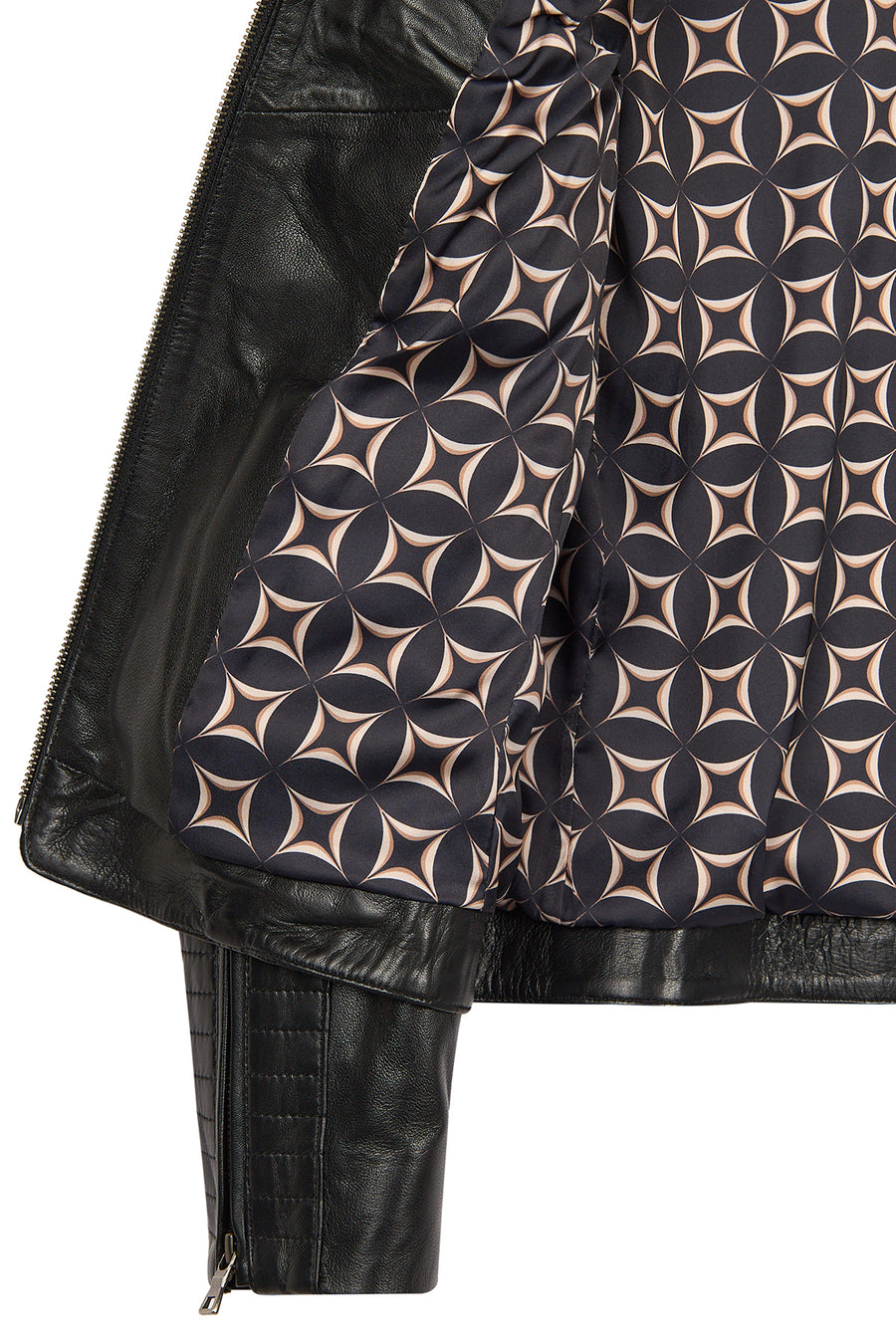 Janet Woman Black Short Leather Jacket