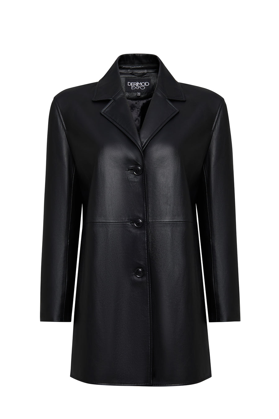 Emma Women's Black Leather Coat